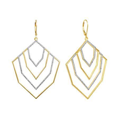 Diamond Addiction 1/10 Ct. T.w. Diamond Tiered Geometric Dangle Earrings