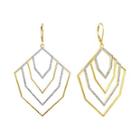 Diamond Addiction 1/10 Ct. T.w. Diamond Tiered Geometric Dangle Earrings
