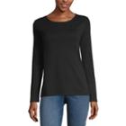 Liz Claiborne Long Sleeve Crew Neck Tee - Tall