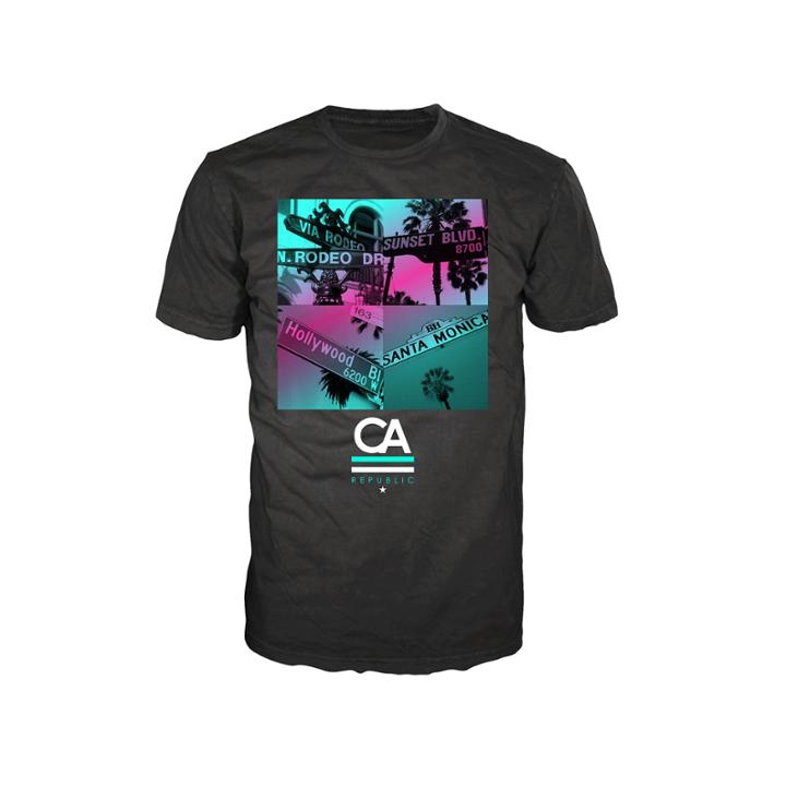 California Short-sleeve Street Signs T-shirt