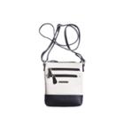 Stone And Co North/south Double Zip Pebble Leather Mini Crossbody Bag