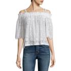 I Jeans By Buffalo Lace Off Shoulder Top