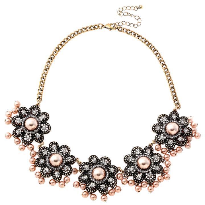 Natasha Accessories Womens Clear Collar Necklace