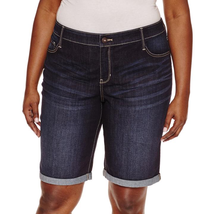 St. John's Bay Denim Bermuda Shorts-plus (13)