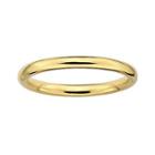Personally Stackable 18k Yellow Gold Over Sterling Silver 3.5mm Polished Ring