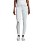 Almost Famous Angled Fray Hem Skinny Jeans-juniors