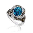 Levian Corp Le Vian Womens 3/8 Ct. T.w. Blue Topaz 14k Gold Cocktail Ring