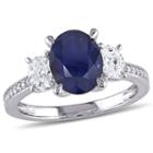 Modern Bride Gemstone Womens 5/8 Ct. T.w. Blue Sapphire 14k Gold Engagement Ring