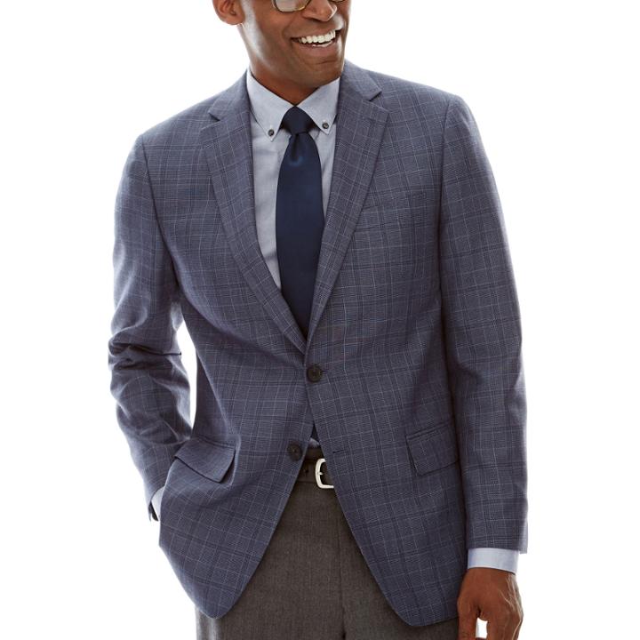 Claiborne Linen-look Check Sport Coat - Classic Fit