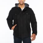 Levi's Wool Blend Hooded Trucker Jacket With Hood-big And Tall