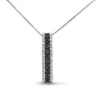 Womens 1/5 Ct. T.w. Genuine Black Diamond Pendant Necklace