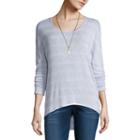 Self Esteem 3/4 Sleeve Round Neck T-shirt-womens Juniors