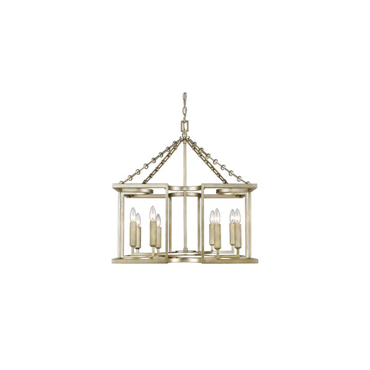 Bellare 8-light Chandelier In White Gold