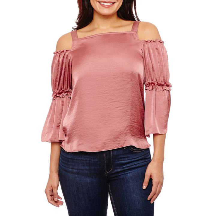 Bold Elements Satin Square Neck Top