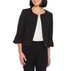 Black Label By Evan-picone 3/4 Bell Sleeve Jacket