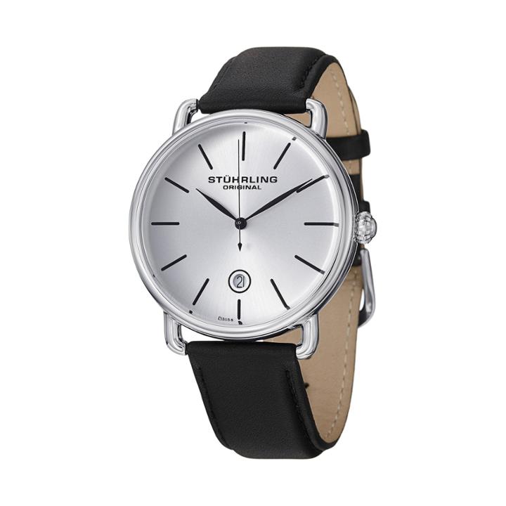 Stuhrling Mens Black Strap Watch-sp13115