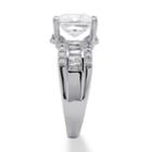 Diamonart Womens 3 1/2 Ct. T.w Princess White Cubic Zirconia Engagement Ring
