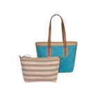 Lilac + Black Canvas Tote