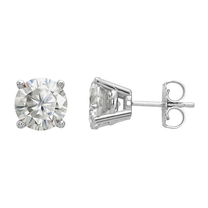 2 3/4 Ct. T.w. White Moissanite 7.5mm Round Stud Earrings