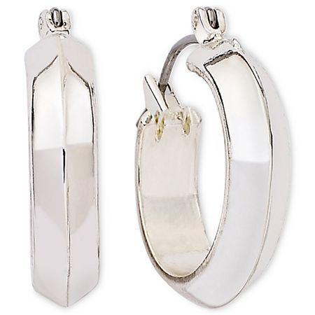 Liz Claiborne Silver-tone Hoop Earrings