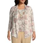 Alfred Dunner Sunset Canyon Scroll Floral Layered Blouse - Plus