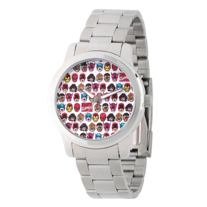 Comics Marvel Mens Silver Tone Strap Watch-wma000062
