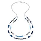 Aris By Treska Birmingham Blue Bead Silver-tone 2-row Necklace