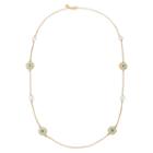 Monet Simulated Pearl And Aqua Stone Station Necklace
