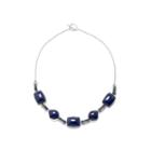 Dyed Blue Lapis Sterling Silver Necklace