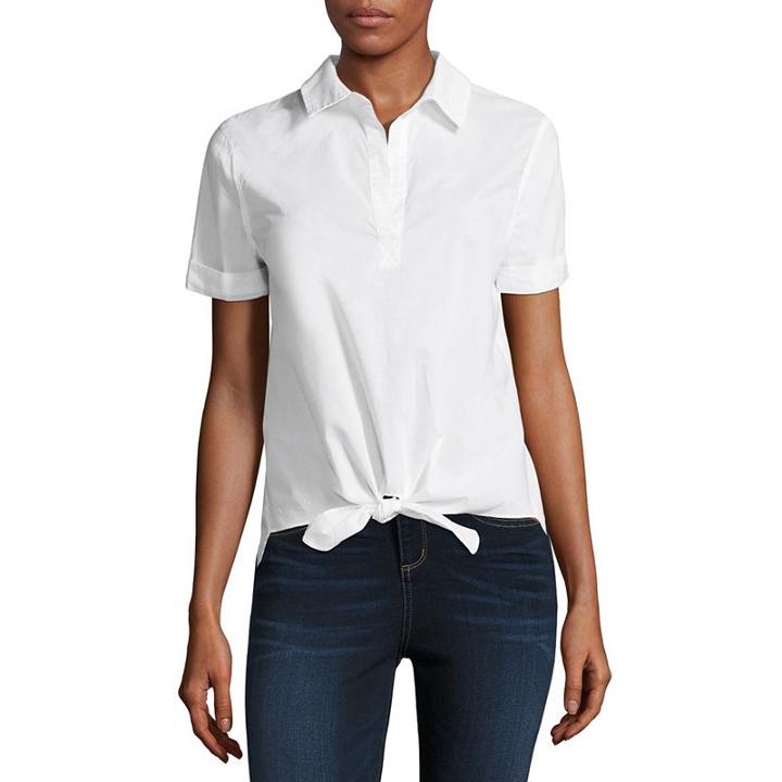 A.n.a Modern Fit Short Sleeve Button-front Shirt