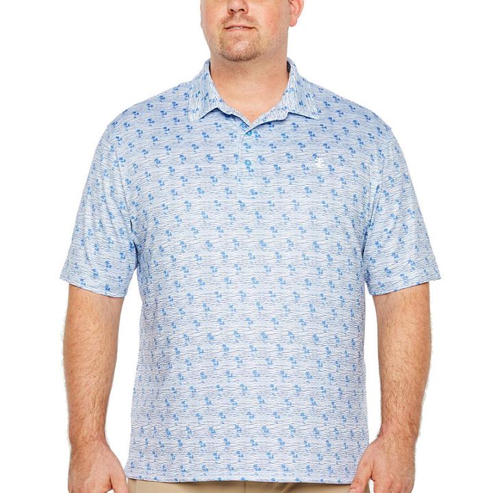 Izod Printed Poly Polo Short Sleeve Knit Shirt Big And Tall