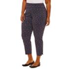 Pull On Ankle Pant With Lattice Studs - Plus