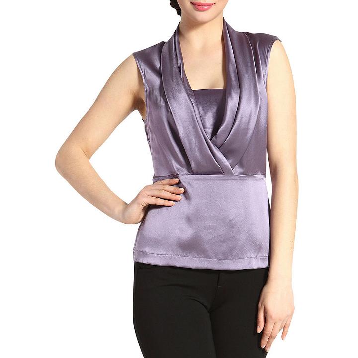 Phistic Women's 'lori' Drape Neck Silk Top