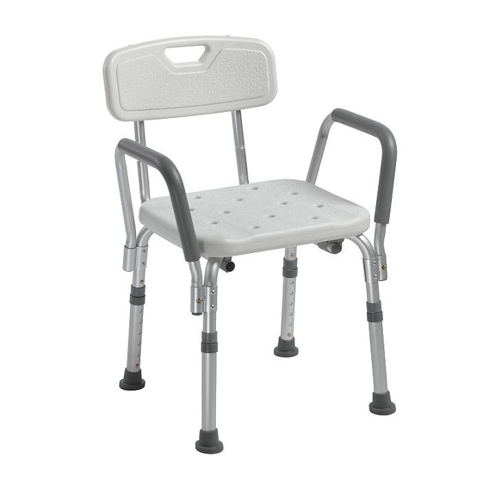 Drive Medical Knock Down Bath Bench With Back And Padded Arms
