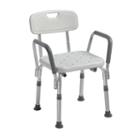 Drive Medical Knock Down Bath Bench With Back And Padded Arms