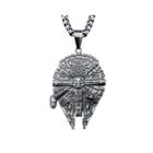 Star Wars Stainless Steel Millennium Falcon Pendant Necklace