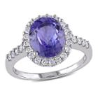Womens Purple Tanzanite 14k Gold Engagement Ring