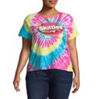 Short Sleeve Skittles Crop T-shirt- Juniors Plus