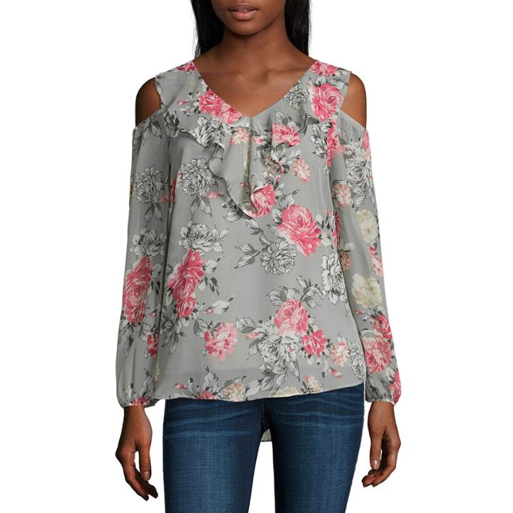 Alyx Cold Shoulder Ruffle Top