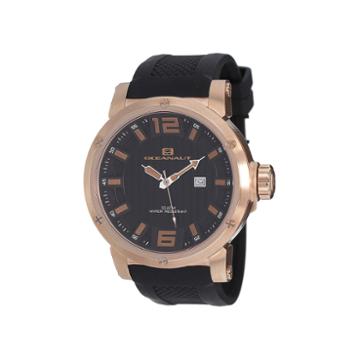 Oceanaut Mens Spider Black Silicon Strap Watch