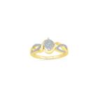 Womens 1/4 Ct. T.w. Genuine Round White Diamond Gold Over Silver Promise Ring
