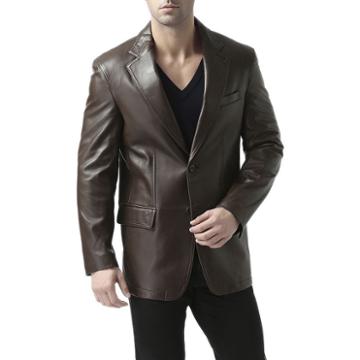Bgsd Men's Grant Two-button New Zealand Lambskin Leather Blazer