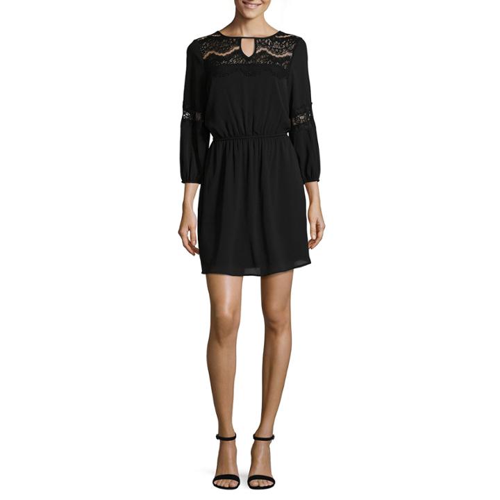 As U Wish 3/4 Sleeve Skater Dress-juniors