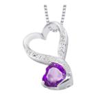 Love Grows&trade; Sterling Silver Purple Amethyst Pendant Necklace