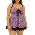 A Shore Fit Fantastical Paisley Dresskini 2 Piece Swimsuit - Plus