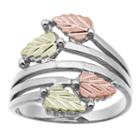 Landstroms Black Hills Gold Womens Sterling Silver Bypass Ring