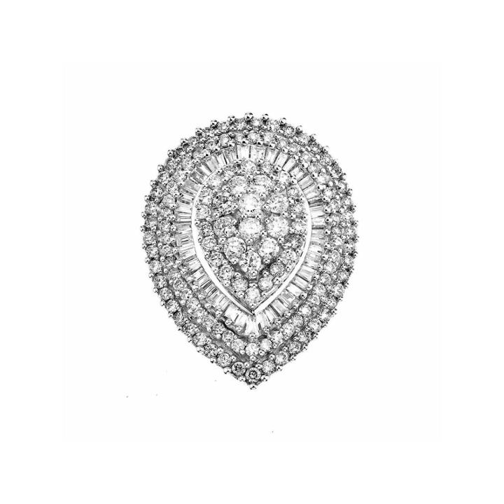 Womens 3 Ct. T.w. Genuine White Diamond 10k Gold Cocktail Ring