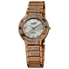 Burgi Womens Rose Goldtone Strap Watch-b-067rg