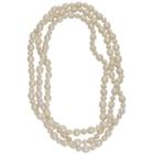 60 Cultured Freshwater Pearl Sterling Silver Endless Strand Necklace