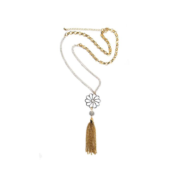 Arizona Freeform Womens White Strand Necklace